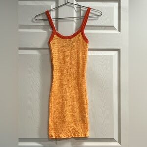 Forever 21 Orange Bodycon Sundress - Size Small - EUC